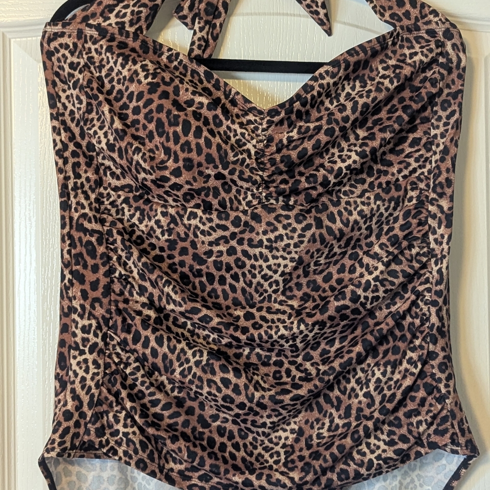 Ruby Ribbon Leopard Print One Piece